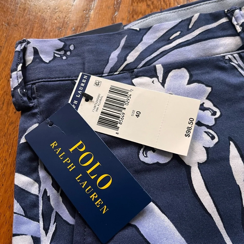 Polo Ralph Lauren Floral Stretch Straight Fit Floral Shorts NWT Size 40 - Picture 7 of 8